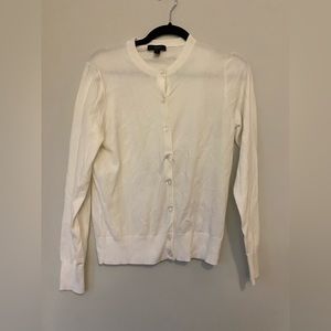 J.crew White Cardigan Size M